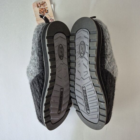 Skechers Bobs Charcoal Cable Knit Keepsake Delight Ice Angel Slippers Womens 8 - Picture 7 of 9